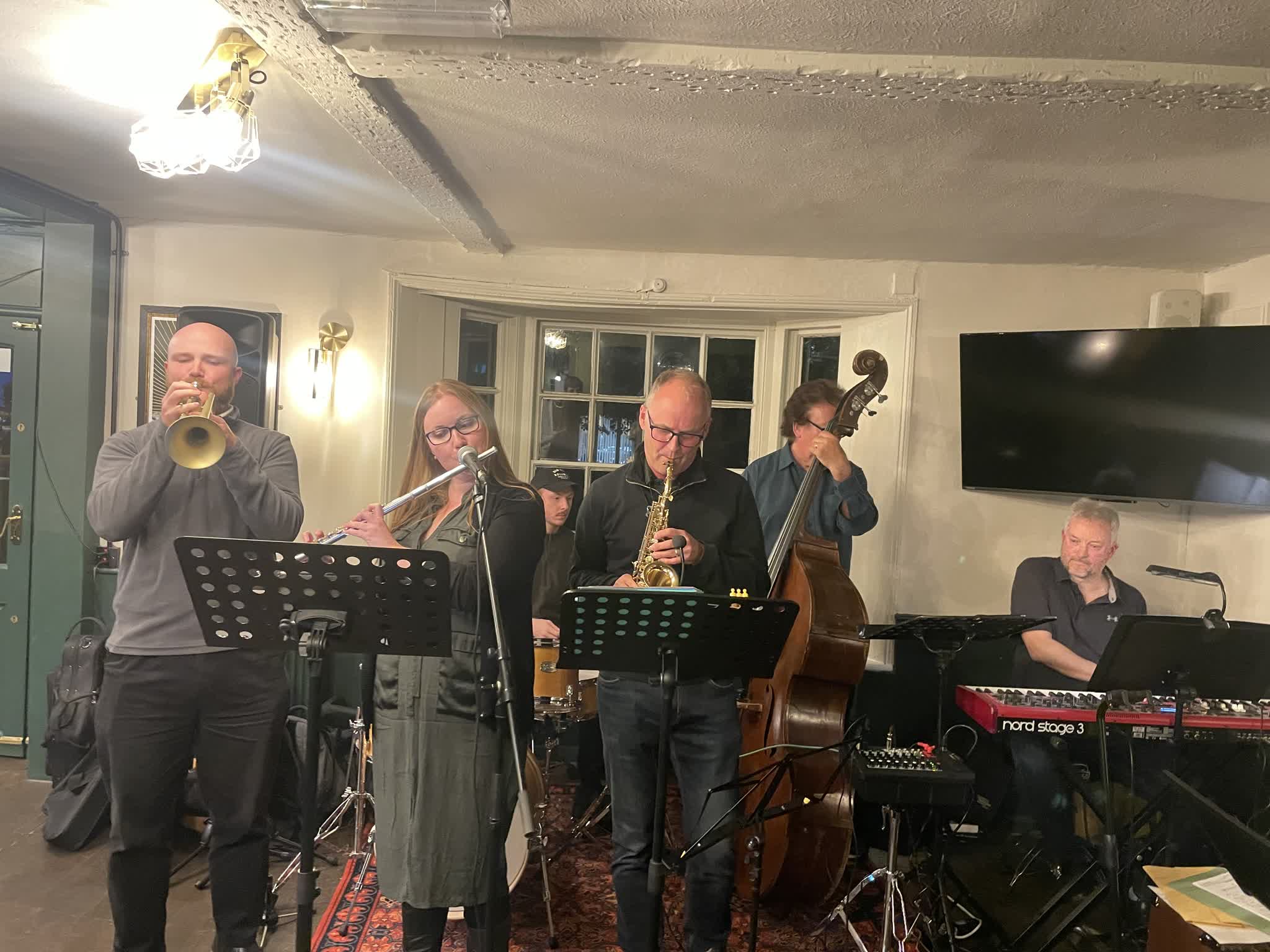 The SJC House Band groovin' away at the Southdown Jazz Jam, 25 Sept '25